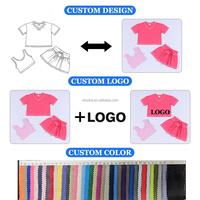 Conjunto de Leotardo de Gimnasia para Niñas, Uniforme de Campamento de Verano, Traje con Falda y Pantalones Cortos Interiores para Prácticas de Danza