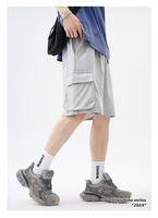 Vêtements de travail décontractés pour hommes 6XL Mid Solid American Fashion Brand Cargo Shorts 340G Heavy Knitted Breathable Spring Summer Drawstring
