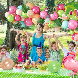 Bonito Kit de Guirnalda de Globos de Látex con Diseño de Flamencos Tropicales para Halloween, Navidad, Verano, Playa, Hawaiano, Luau, <span class=keywords><strong>Aloha</strong></span>, Cumpleaños, Baby Shower, Fiesta - Product Image 4