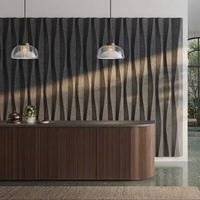 Panneaux acoustiques 3D modernes en PET, panneaux muraux décoratifs pour la réduction du bruit, utilisation extérieure et intérieure, décoration intérieure