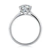 Bague en argent sterling 925 MuShan Jewelry avec moissanite couleur D VVS1, design classique et audacieux, accessoires diamantés