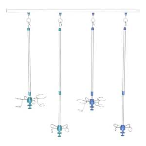 Soporte de Acero Inoxidable para Suero Intravenoso IV, Forma de T, Ajustable, para Uso Hospitalario - Product Image 1