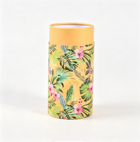 Urne funéraire pour animaux de compagnie en tube de papier à motif floral tropical, style hawaïen, urne à cendres écologique, souvenir commémoratif pour chiens et chats, 300 ml