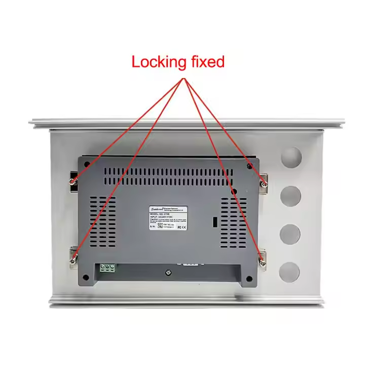 Industrial Automation Control 7 Inch HMI Touch Screen Handheld Aluminum Alloy Side Cover Plastic Installation Box