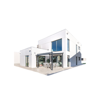 Maison mobile de luxe Villa préfabriquée à structure légère en acier en kit avec caractéristiques de luxe Matériau de panneau sandwich préfabriqué pour maison