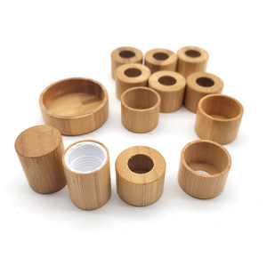 Couvercles en bois de bambou pour bouteilles, bouchons cosmétiques réutilisables, style chinois HW-99 - Product Image 1