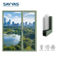 Ventana Moderna de Aluminio SAYYAS WINDOWS GR75-IWS, Insonorizada e Impermeable para Aplicaciones Multiusos