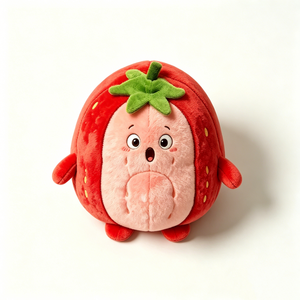 Peluche de fresa, peluche de fruta, peluche de fresa roja, almohada de fruta roja, juguete de fresa dividida, peluche de comida novedoso - Product Image 4
