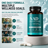 Complément alimentaire liposomal de nicotinamide nucleoside 900 mg NAD+ le plus vendu, contenant du resvératrol, anti-âge, capsules végétariennes