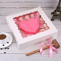 Fenêtre transparente boîte-cadeau d'anniversaire emballage de gâteau de fête de mariage emballage de pâtisserie pour la Saint-Valentin faite