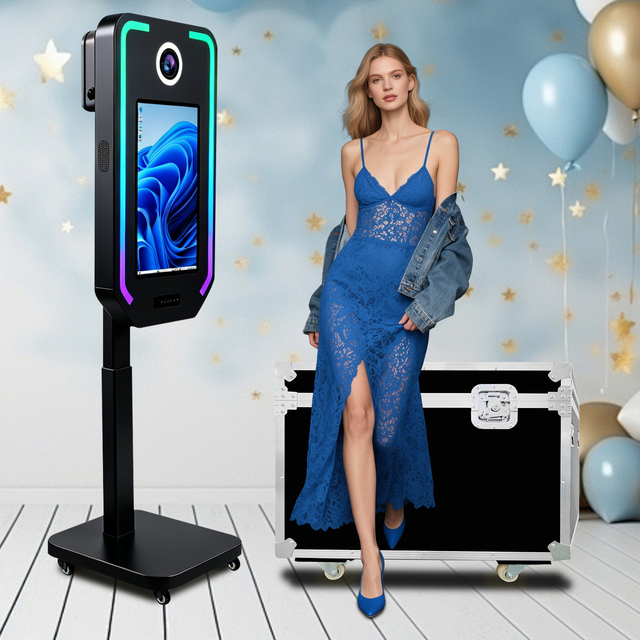 Smart Electric Lifting DSLR Photo Booth Stand Compatible With Printer Camera Photobooth Selfie High Angle Photo Booth Machine