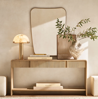 Tables de Salon Rustiques – Ensemble de Meubles Design Minimaliste, Console en Bois Haut de Gamme avec Tiroirs
