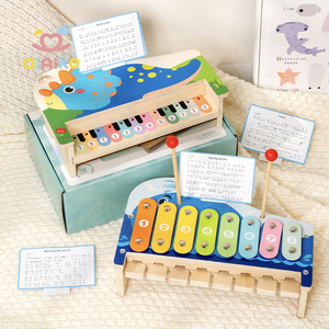 Piano <span class=keywords><strong>de</strong></span> Percusión Sensorial Montessori, Soporte Musical Multifuncional, Piano Táctil Mágico, <span class=keywords><strong>Instrumentos</strong></span> <span class=keywords><strong>Musicales</strong></span> <span class=keywords><strong>de</strong></span> Madera para Niños Pequeños - Product Image 1