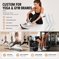 Chaussettes Montantes de Sport Personnalisées pour Femme, en Coton Athlétique, avec Logo et Lettres Brodés, Idéales pour la Gym