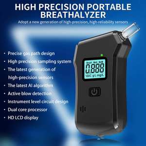 Breath Alcohol Tester with Fast 3s Detection Dual Core Processor Active Blow Sensing and Sound Light <b>Alarm</b> for <b>Personal</b> - Product Image 4