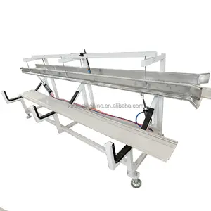 Automatische Doppelschnecken-PVC-Online-Produktions linie für laminierte Deckenfalten-Trenn platten extruder