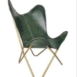 เก้าอี้ทรงผีเสื้อทันสมัยพร้อมโครงเหล็กแข็งแรงและเบาะหนังนุ่มสำหรับการนั่งอยู่ในร่มและกลางแจ้งอย่างมีสไตล์ - Product Image 1