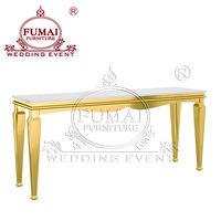 Table de bar rectangulaire moderne en acier inoxydable, longue et portable, pour usage domestique et hôtelier