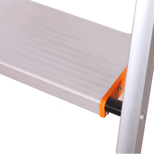 Escalera Doméstica de Aluminio de 4 Peldaños, Antideslizante, Sin Oscilaciones, 330 lb, EN 131, para Baño, Gimnasio, Supermercado, Exterior, Almacén - Product Image 2