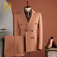 Nouveau costume de mariage trois pièces croisé pour homme automne/hiver - Tenue de cérémonie décontractée pour banquets