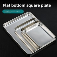 Plateau carré minimaliste moderne à fond plat, compatible micro-ondes
