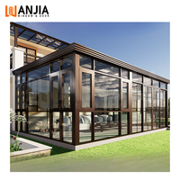 Moderner Außen-Glaswintergarten vom Lieferanten Vier-Jahreszeiten-Wintergarten Aluminium-Wintergarten für Villen Gehärtetes Glasdach