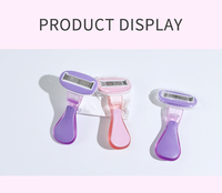Rasoir portable pour femmes à tête rotative à 360° avec 5 lames en acier inoxydable pour l'épilation et les soins de la peau, mini rasoir