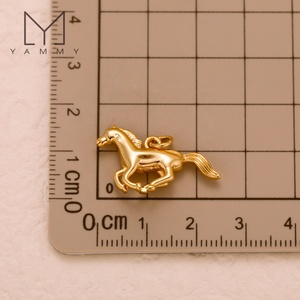 <span class=keywords><strong>Yammy</strong></span> YFH019 NUEVO Colgante de Caballo de Cobre Chapado en Oro de 18K, Accesorios DIY para Collares, Dijes de Animales Populares, Venta al por Mayor - Product Image 4