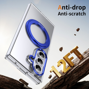 360 ° ตัวยึดแม่เหล็กหมุนได้เคสใสสำหรับ <span class=keywords><strong>Samsung</strong></span> Galaxy Z Fold 7ฝาปิดให้ความรู้สึกน้ำแข็งกันตกพร้อมตัวป้องกันหน้าจอในตัว - Product Image 2