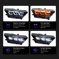 Phares avant à LED avec lentille de projecteur pour Ford Mustang 2015-2017, feux de signalisation, accessoires automobiles, style automobile, phare de voiture