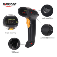 MJ2806 1D Pembaca Kode Batang Laser Berkabel Genggam Lector 1D Lector De Codigo De Barras RS232 Pemindai Kode Batang