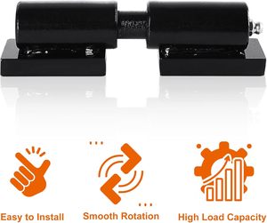 Charnières de baril robustes soudure en métal sur plaque roulement à billes pour porte de remorque ou rampe 5 ", 7" mamelon de graisse - Product Image 5