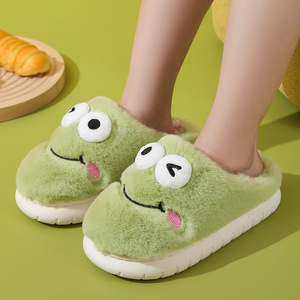Zapatillas bonitas de dinosaurio para niños con tacón grueso cálido interior Bebé algodón zapatillas de invierno para niñas - Product Image 5