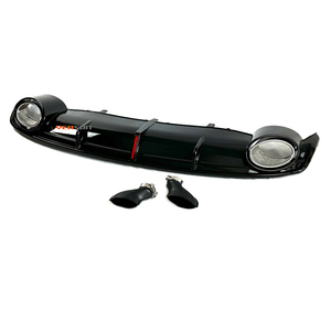 Accessori RS7 labbro paraurti posteriore nero lucido con LED per Audi <span class=keywords><strong>A7</strong></span> sline sportback 2013 <span class=keywords><strong>2017</strong></span> - Product Image 4