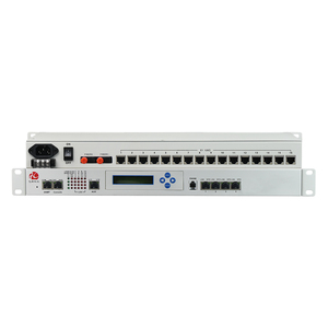 19inch 1U Rackmount 16e1 + 4*100M Ethernet PDH quang mux với màn hình LCD - Product Image 5