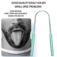 Raspador de lengua en forma de U al por mayor, raspador de lengua de acero inoxidable respetuoso con el medio ambiente para prevenir el mal aliento