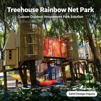 Équipement de jeu en filet arc-en-ciel pour enfants en plein air, fabricant de structures de jeux pour parcs d'attractions