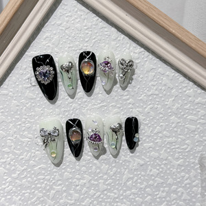 Y2K เคลือบเล็บปลอมสำหรับนิ้วแผ่นติดเล็บปลอมให้ความเย็นเหมาะกับการใช้เป็นเครื่องเทศชั้นสูงแบบดั้งเดิม - Product Image 2