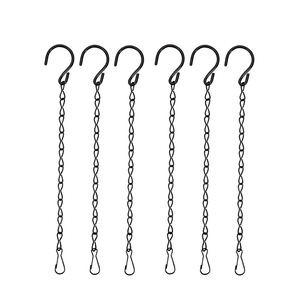 Figure Eight Chain Hanging Chain For Plant Basket Birdcage Iron Plated Single <b>Hook</b> Silver Black - Product Image 3