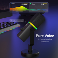 Microphone Dynamique RVB USB XLR avec Support PC, Modèle AM8 ZTT32