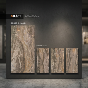 Stardust Grey 800x1600mm Glossy Porcelain <b>Tiles</b> Modern Grey Marble Effect for Luxury Interior Flooring - Product Image 2