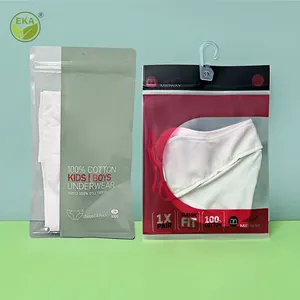 Offer Sample Underwear Zipper Frosted Zip Lock Plastic Ziplock For Clothes Packaging Transparent Bags