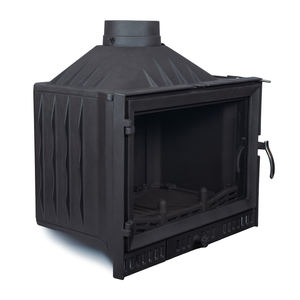 Cheminée en fonte intégrée. Poêle à bois moderne à insérer. Certifié CE - Product Image 2