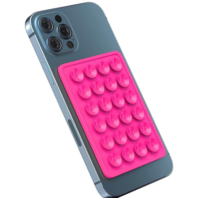 X710-1 Flexible Silicone Suction Phone Case with Adhesive Mount & Desk Grip Holder-New