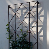 Rejas Decorativas de Hierro Forjado Anti-Robo e Impermeables para Ventanas Horizontales y Puertas, Estilo Rústico para Exteriores