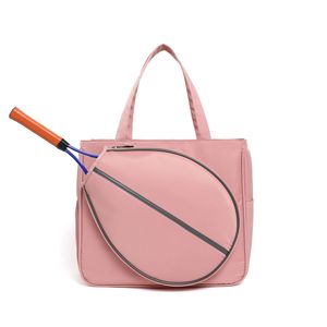 Borsa <span class=keywords><strong>da</strong></span> <span class=keywords><strong>Tennis</strong></span> Rosa con Scomparto Indipendente per Scarpe, Borsa Tote <span class=keywords><strong>da</strong></span> <span class=keywords><strong>Tennis</strong></span> per Donne, Borsa a Tracolla per Racchetta <span class=keywords><strong>da</strong></span> <span class=keywords><strong>Tennis</strong></span> per Uomini e Donne - Product Image 1
