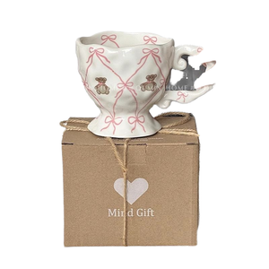 Boogbeer Mok Hoge Koffiekop Keramische Waterbeker Ins Stijl Melkbeker Jaarlijkse Bijeenkomst Cadeau Souvenir - Product Image 4