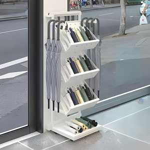 Soporte de paraguas independiente moderno y respetuoso con el medio ambiente, soporte comercial para metal duradero, impermeable, goteo, hotel, restaurante, cafetería, tienda - Product Image 1