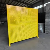 Clôture de sécurité mobile personnalisable en acier galvanisé pour entrepôt, grillage perforé, revêtement PVC, cloison d'atelier, protection de machine