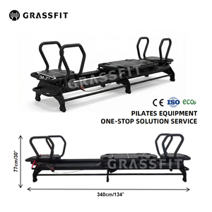 2026 EVO <span class=keywords><strong>Mega</strong></span> Former Professionnel Classique Noir, Lit <span class=keywords><strong>de</strong></span> Pilates Réglable en Aluminium, Megaformer, Miniformer, Reformers <span class=keywords><strong>de</strong></span> Pilates - Product Image 3